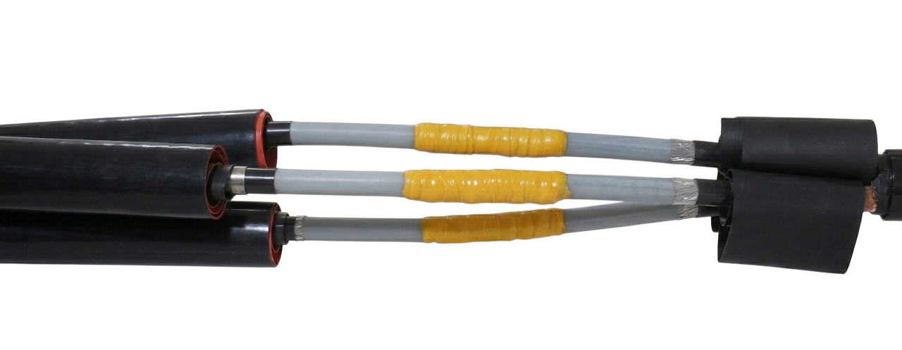 HEATSHRINK STRAIGHT THROUGH JOINTS FOR 11 kV TO 33 kV, 3 CORE XLPE CABLES